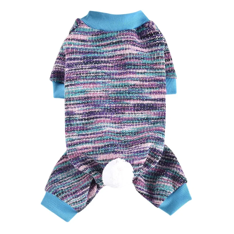 

Pet Autumn And Winter Home Rainbow Four-legged Warm Clothes Clothing For Dogs Teddy Dog Pajamas Jumpsuit Pyjamas Pet Clothes