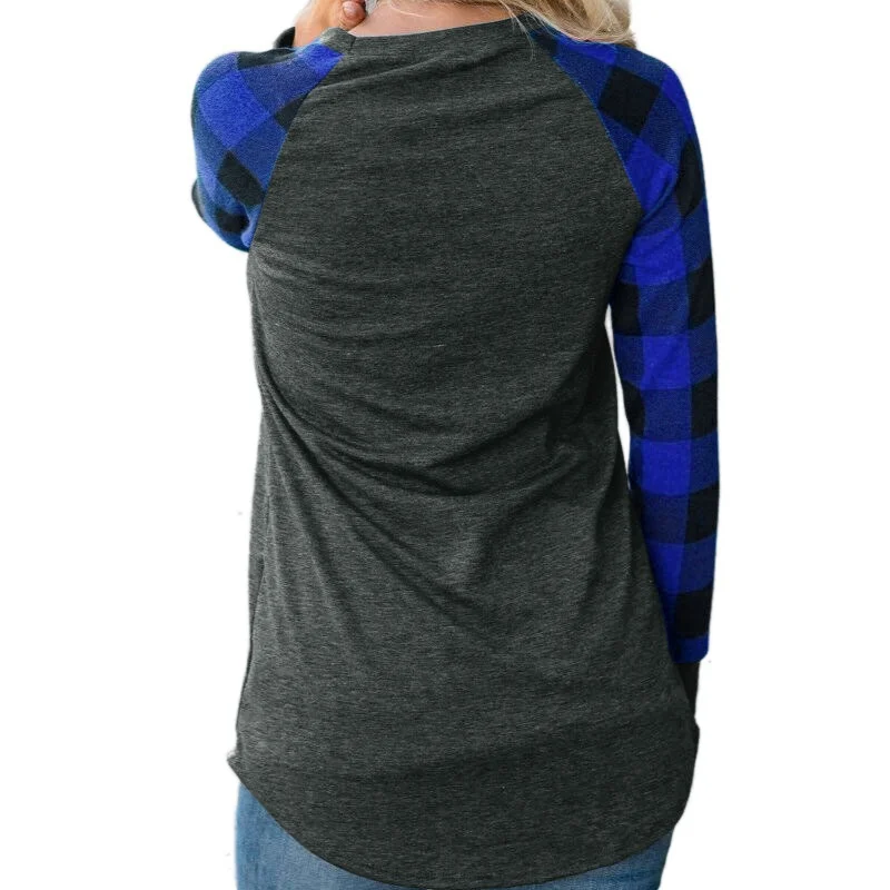 S 5XL размера плюс женские рубашки повседневные свободные клетчатые рукава