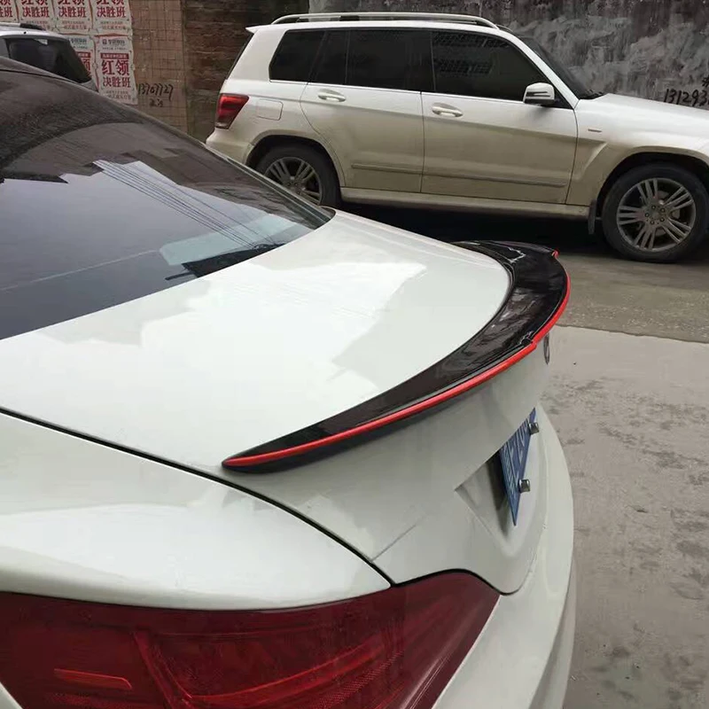 E92 M3 модифицированный стиль M4 углеродное волокно красная линия задний багажник