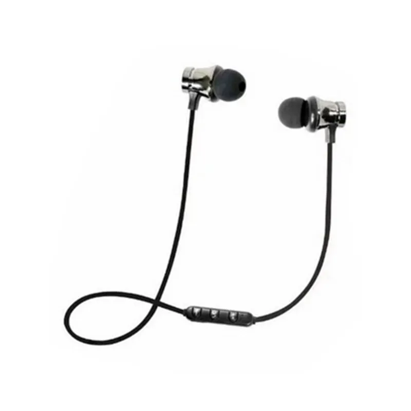 Black Bluetooth спортивные наушники, гарнитура, водонепроницаемый 4,2 Магнитный микрофон для iPhone X XS Max 6 8 samsung S8 S9 huwai p20 - Цвет: Black