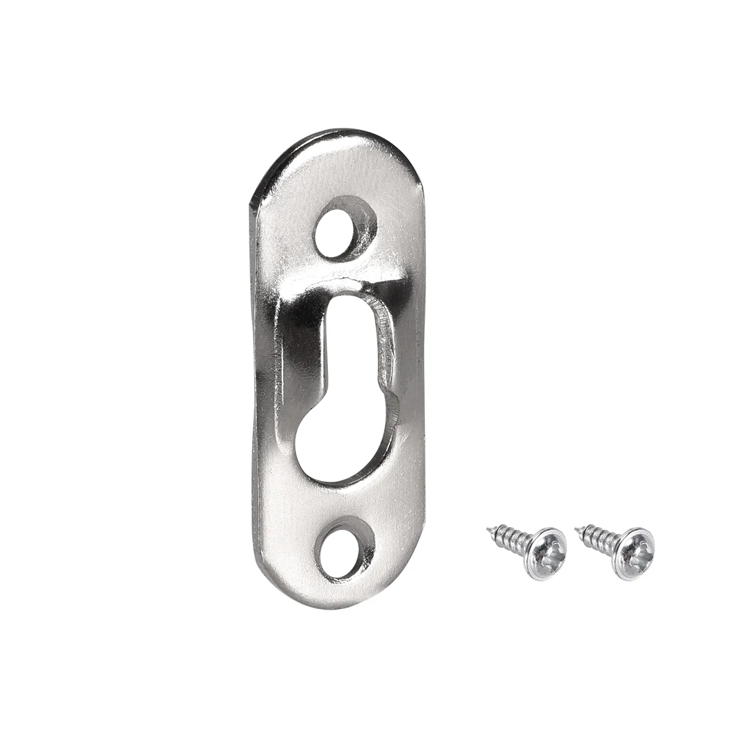 

uxcell Keyhole Hanging Plate, 37mm x 14mm Single Hole Hook w Screws, 100 Pcs (Silver)