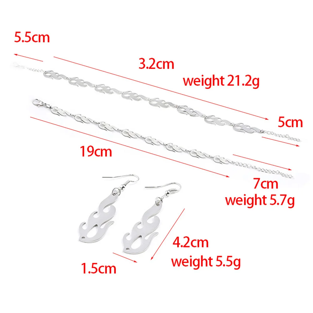 Filmore панк ожерелья с пламенем ключицы хип хоп пламя рок Цепочки Браслеты ошейник