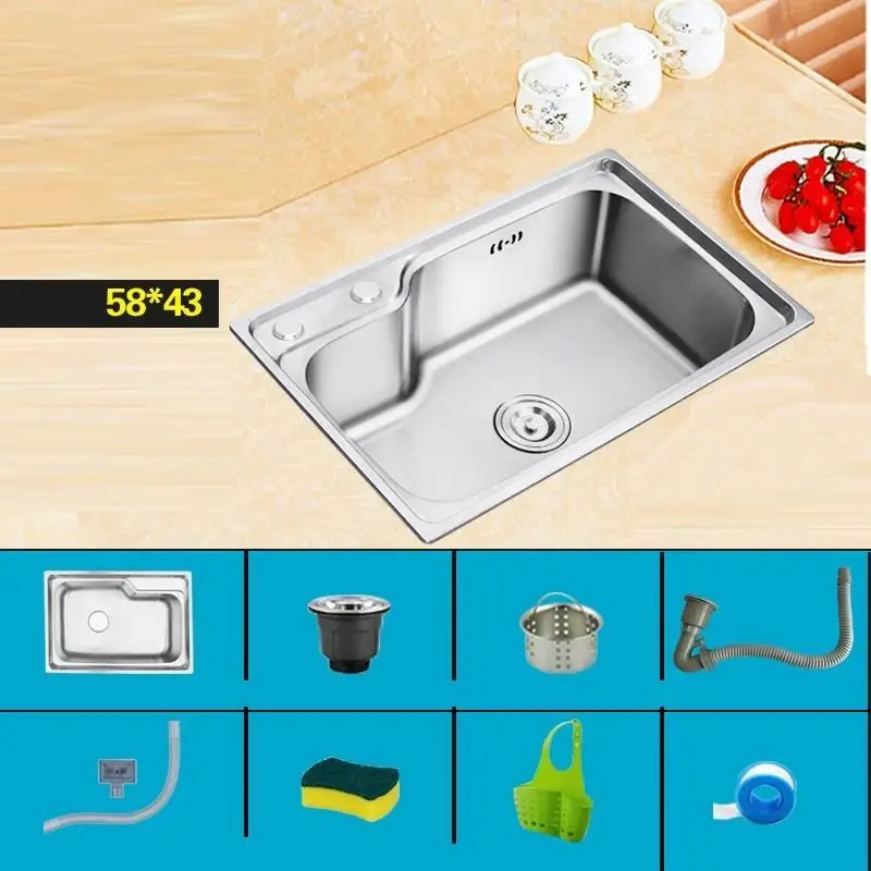 Tarjas Para Cocina Lavello портативная кухонная раковина из нержавеющей стали Lavabo Cuba Pia Cozinha Fregadero для мытья овощей - Цвет: Version A