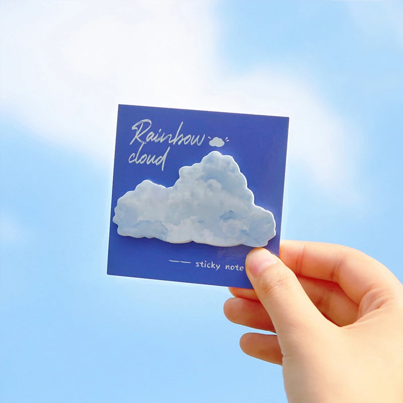 30 листов Kawaii Rainbow Cloud Sticky Notes Notepad Memo Pad индекс сообщений наклейка сделай сам
