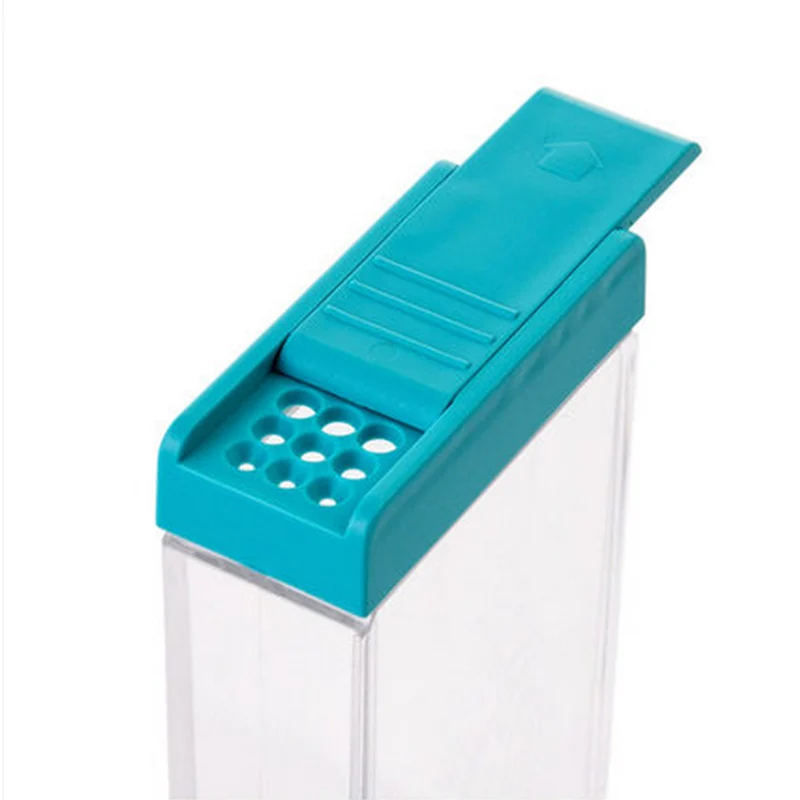 Прозрачный пластик 6 сеток коробка для хранения приправ контейнер мельница соли