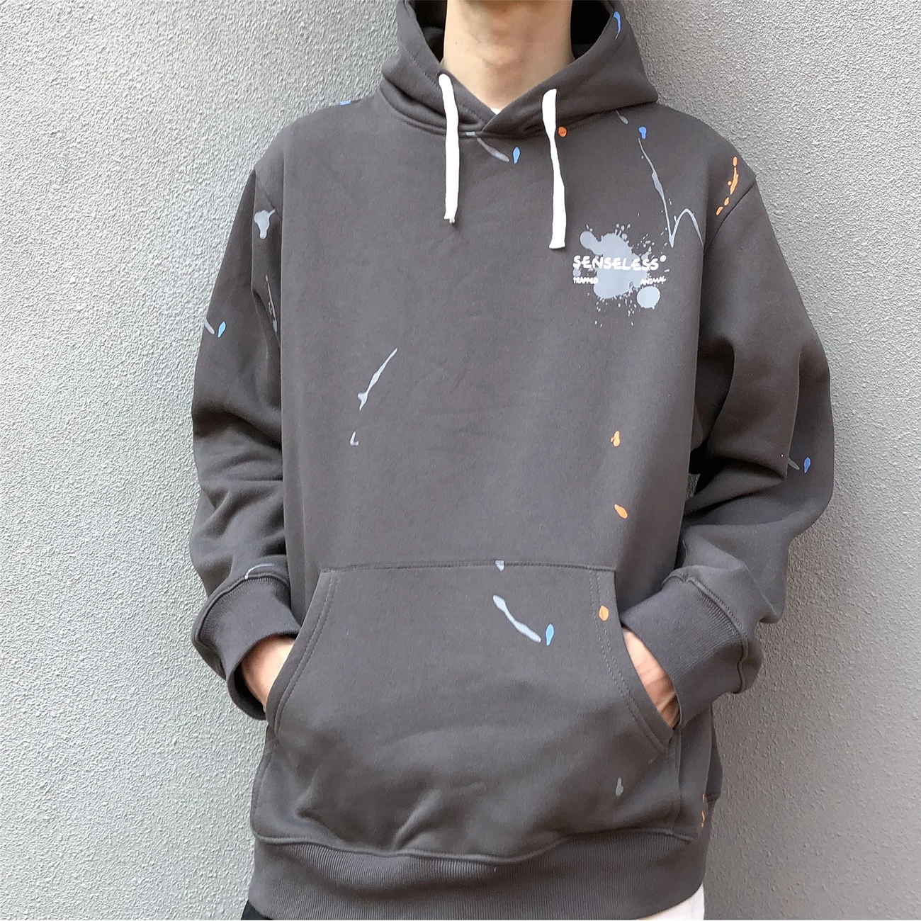 Худи в стиле хип-хоп с принтом граффити чернила свитшоты 2021 Харадзюку флисовая