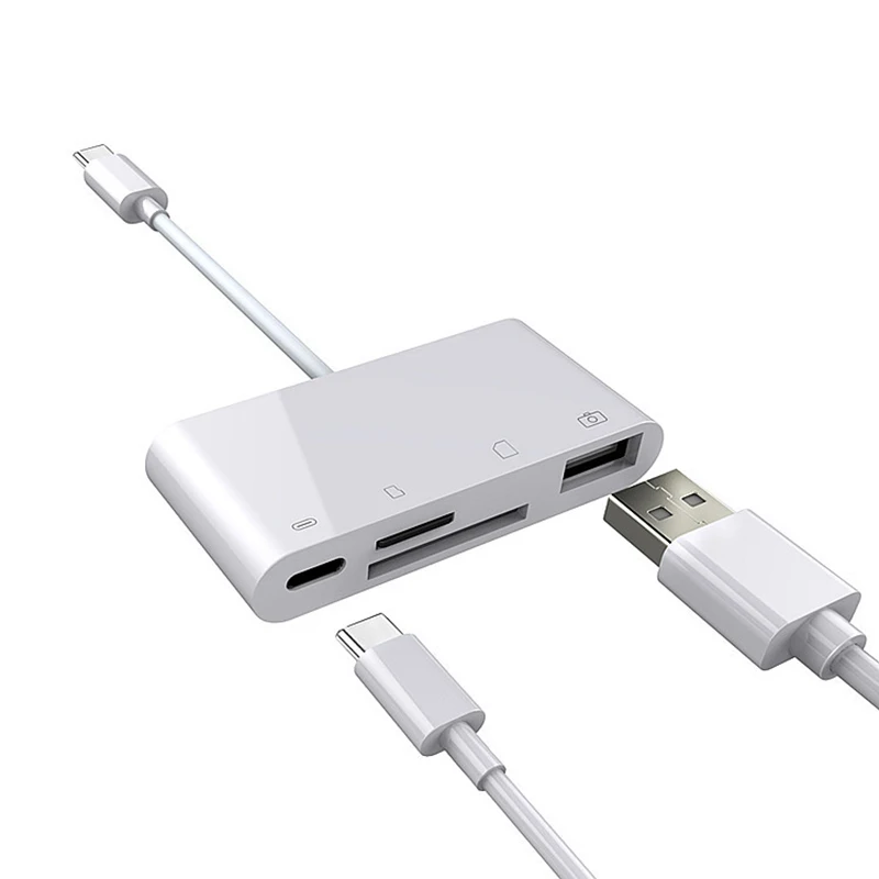 Универсальный адаптер для чтения карт Micro SD с USB-C типа C аудио кабель Macbook LaptopSamsung