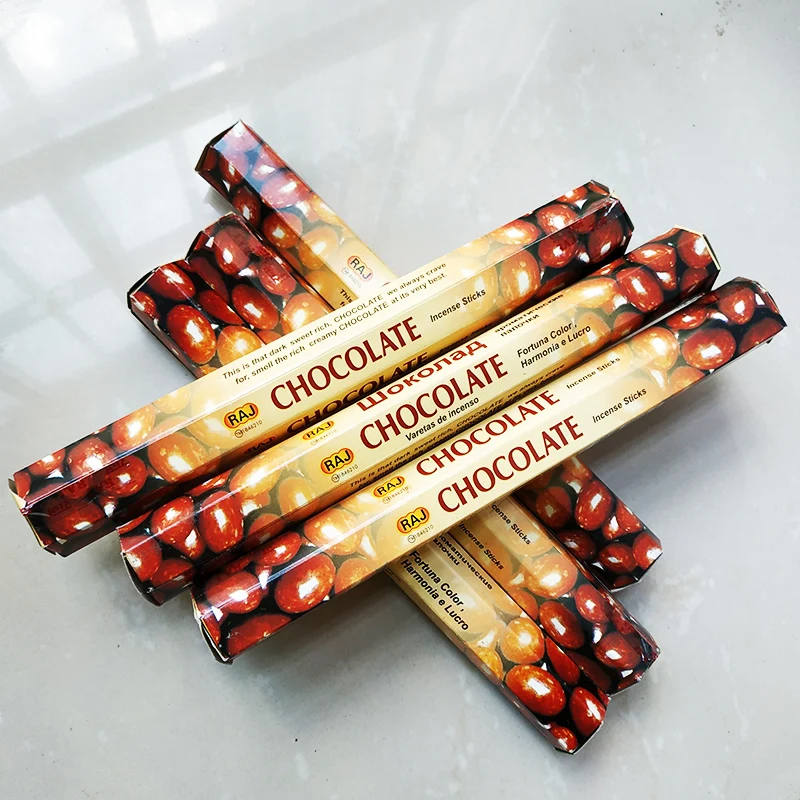 Натуральная ручная индийская палочка благовония 1 маленькая коробка шоколадные