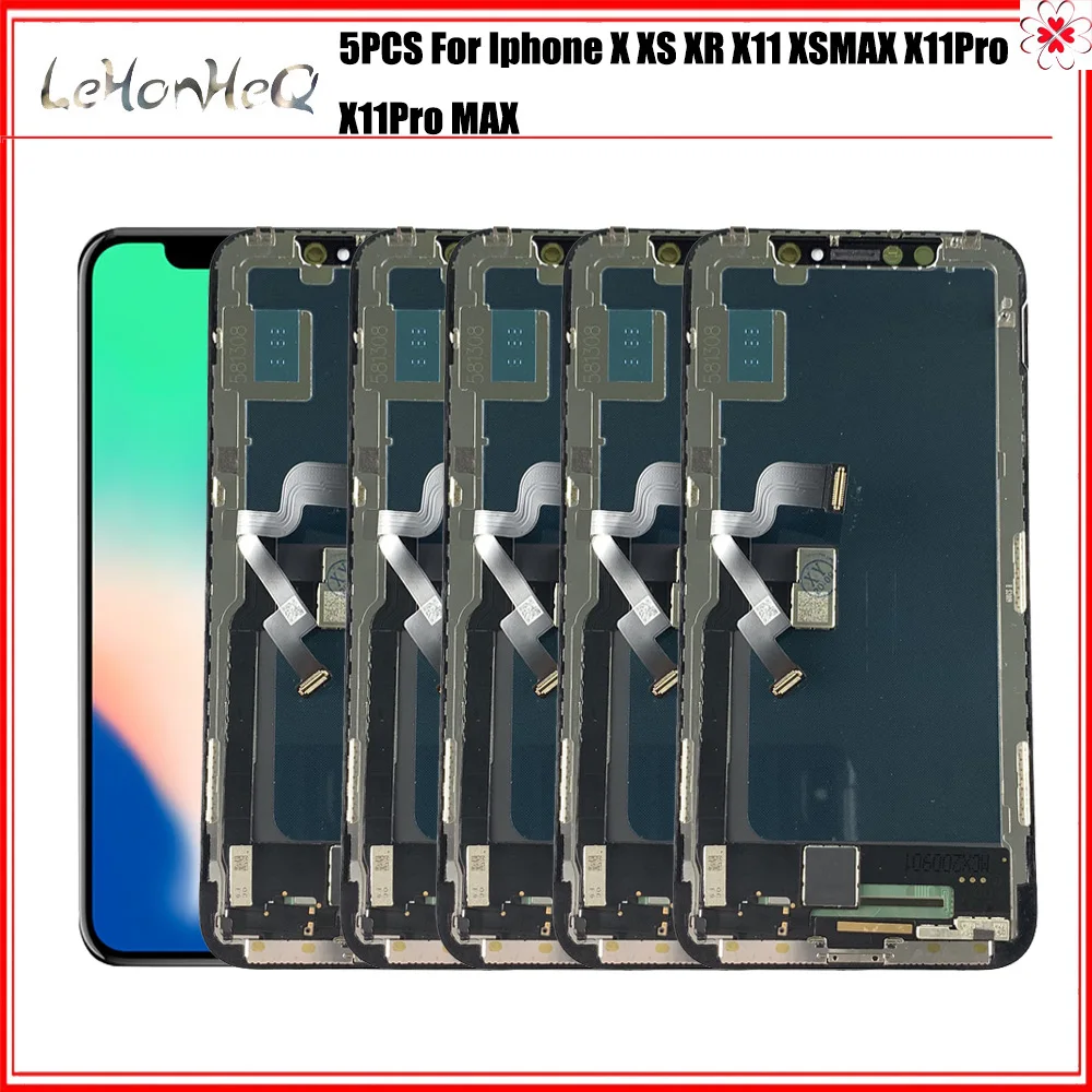 

Оптовая продажа, 5 шт./лот для Iphone X XS XR XS MAX, ЖК-дисплей, сенсорный экран, дигитайзер в сборе для Iphone 11 Pro 11 Pro MAX 11 LCD