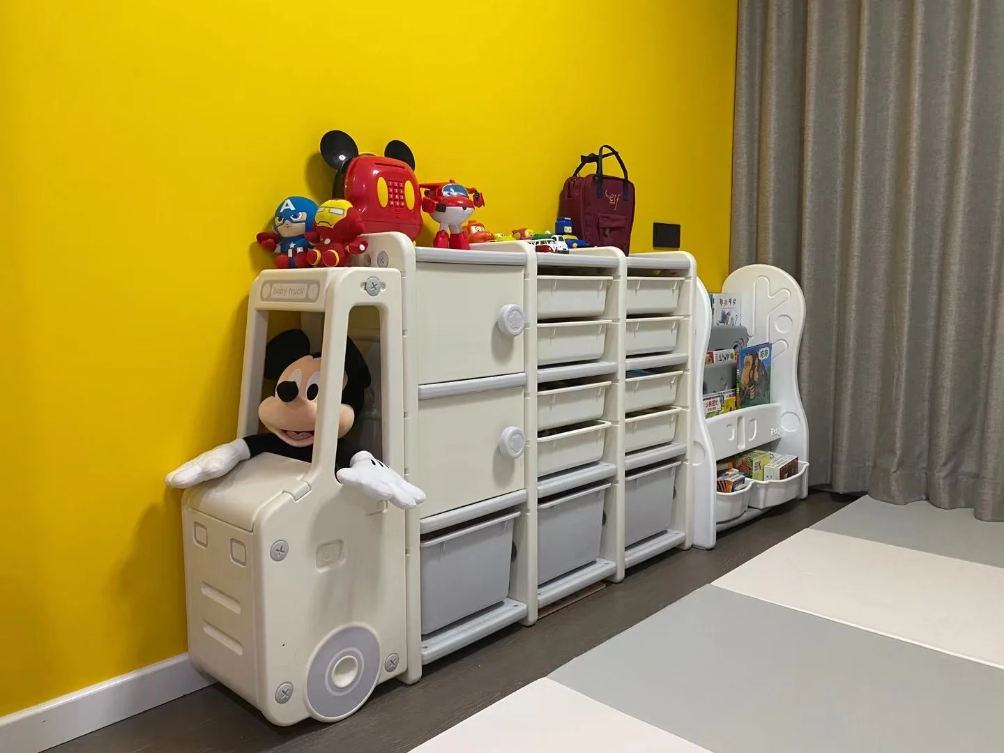 

Kids toy storage rack organizer cabinet large capacity shelf storage cabinet baby toy holder closet organizer Cute car holders