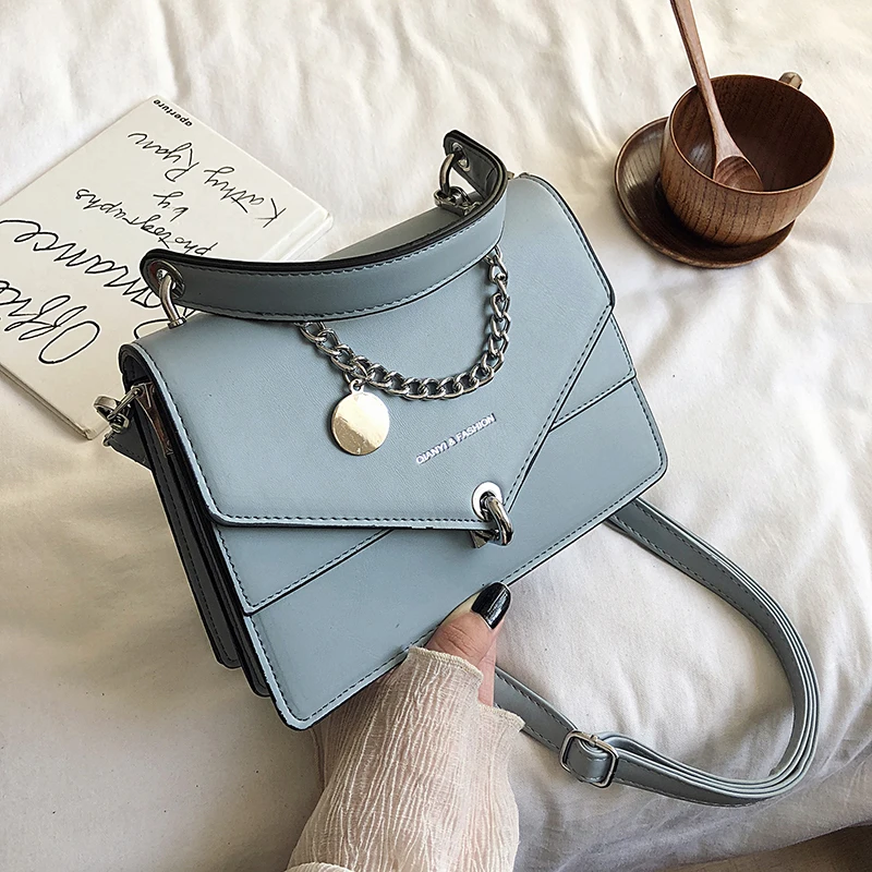 girls small square bag 2022 summer new chains handbag women casual wild shoulder bag lock tide bag diagonal female bag black free global shipping