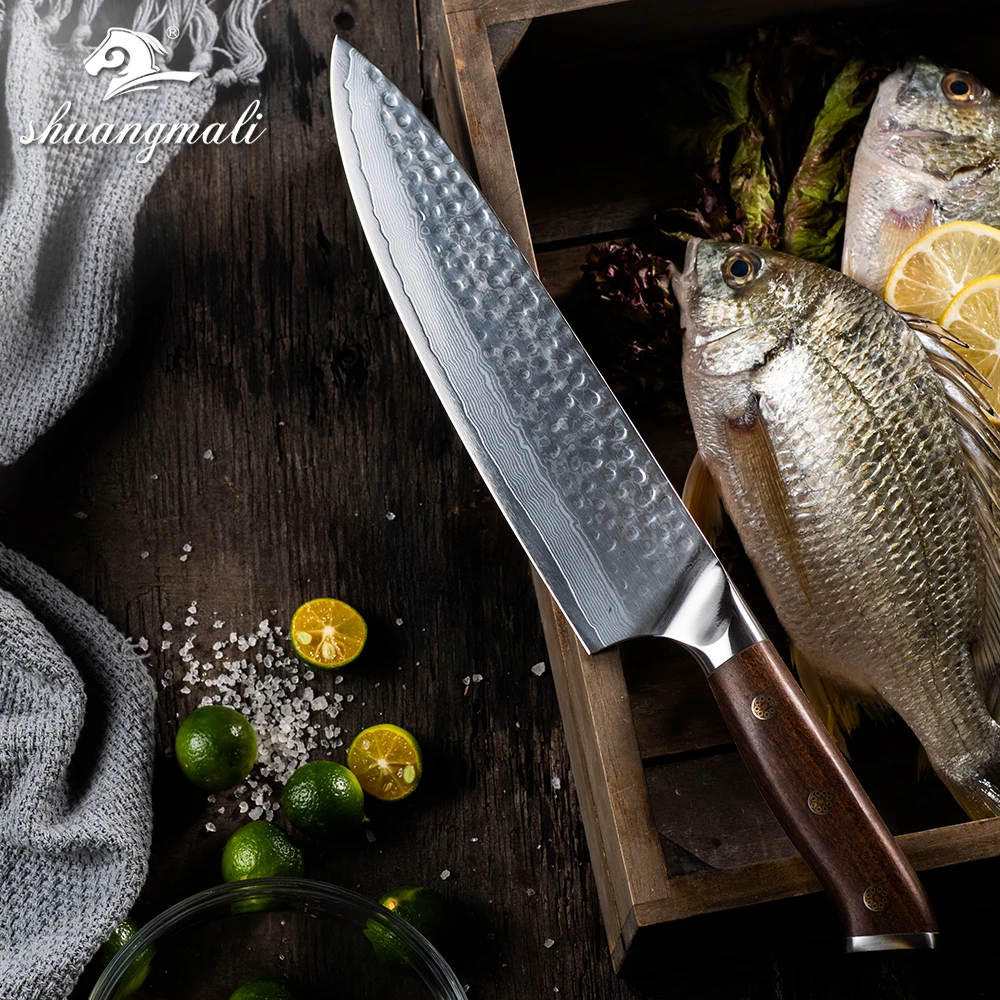 Профессиональный 8 дюймовый поварский Кухня нож в японском стиле 67 Слои VG10