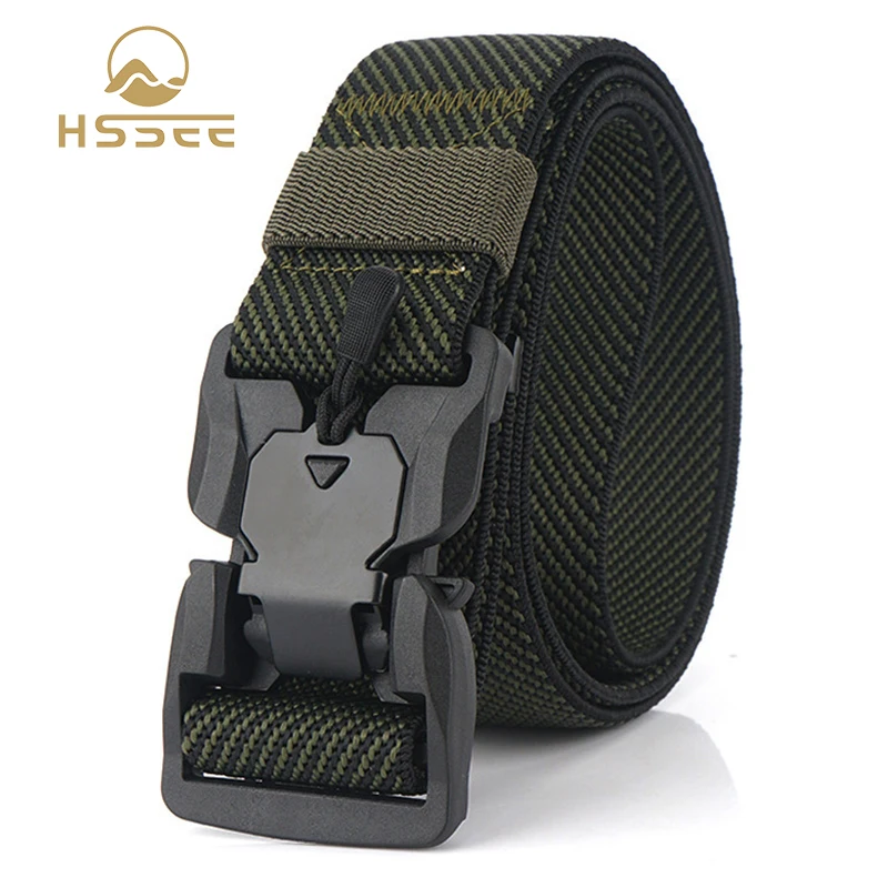 

HSSEE официальный оригинальный саржевый спортивный ремень быстросъемная магнитная пряжка Эластичный ремень 125 см регулируемый ремень унисек...