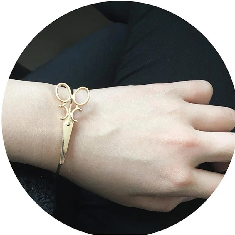 Новые панковские ножницы искусственный парикмахерский браслет стилист