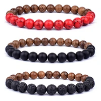 fashion hematite arrow energy bracelets men wooden beads cross healing balance bracelets bangles yoga prayer healing buddha je