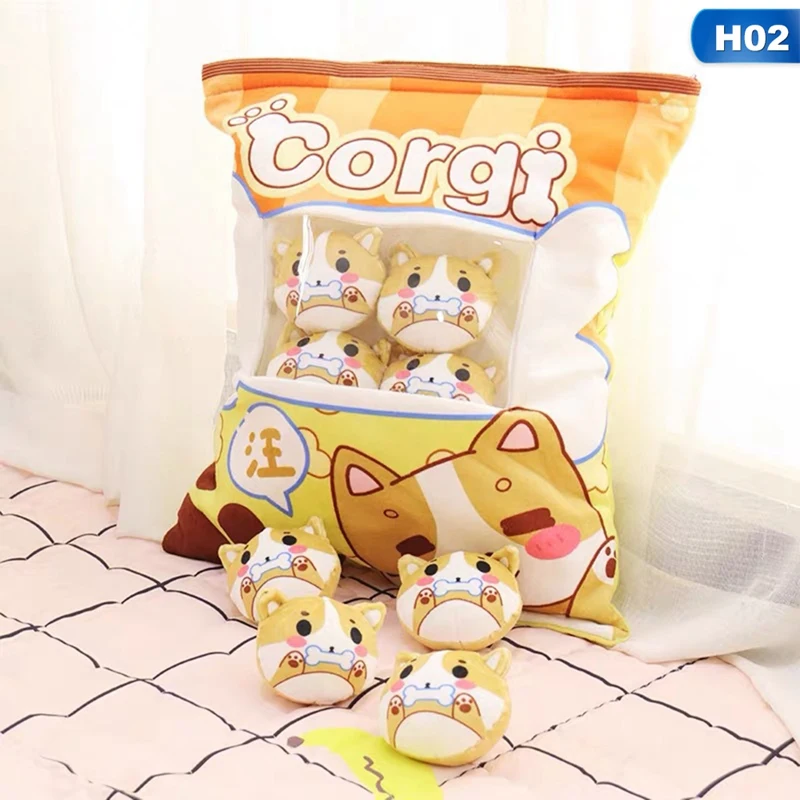 

Cute Cartoon Cat Rabbit Pig Super Soft Creative Snack Pillow A Large Bag Of Dolls Plush Toys Birthday Gifts For Girls