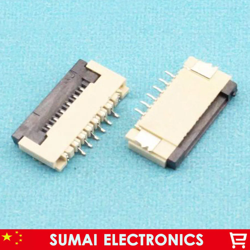 Образец 6Pin разъем FPC FFC кабельная розетка 6 pin 1 0 мм для ЖК-экрана интерфейс DVD/GPS/MP3 P |