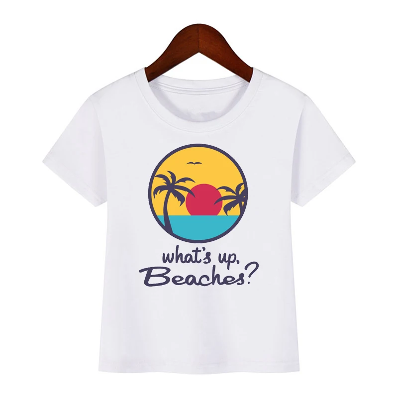 Футболка детская с коротким рукавом смешные пляжные топы для мальчиков и девочек