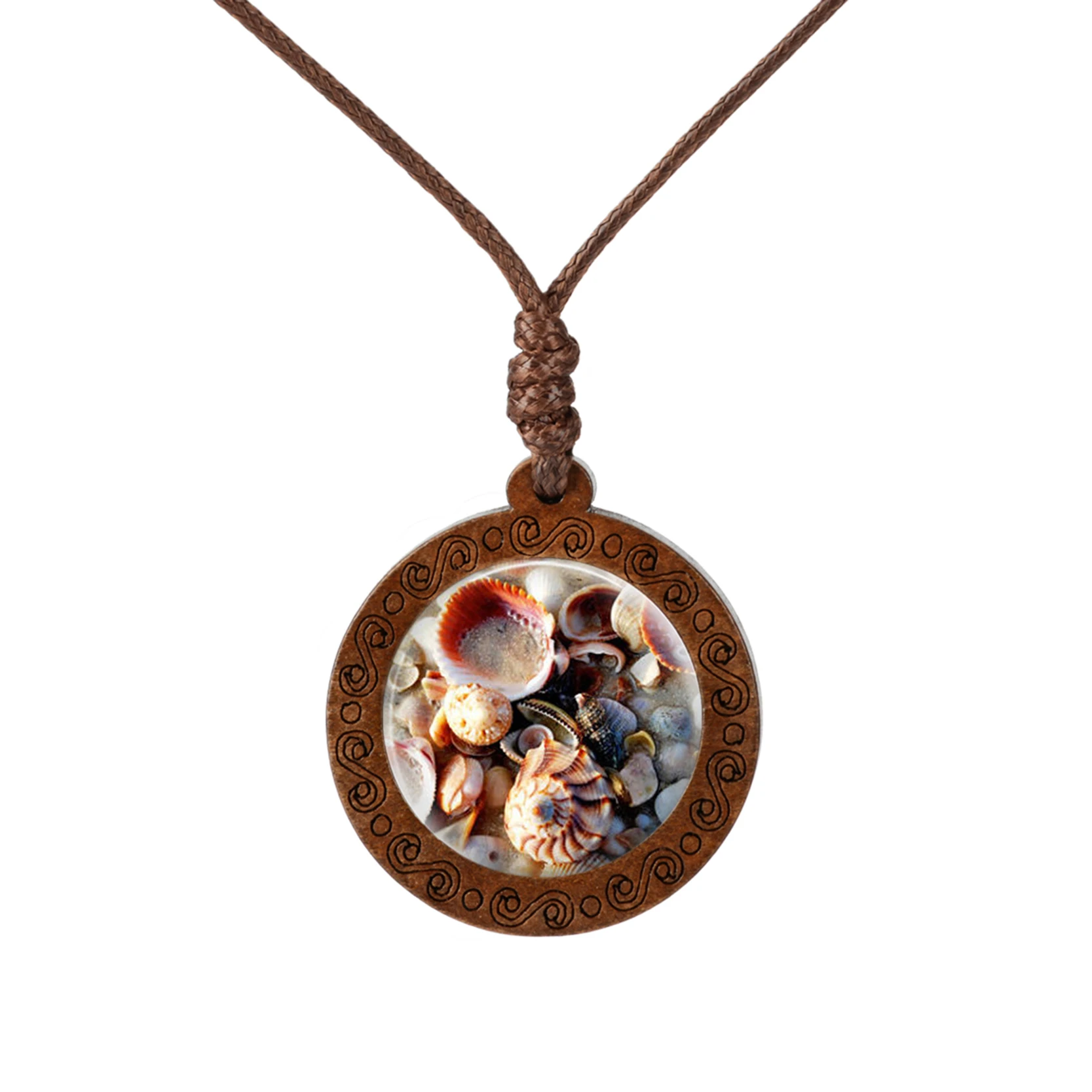 Новое деревянное ожерелье Дельфин черепаха Акула морская спасательная картина