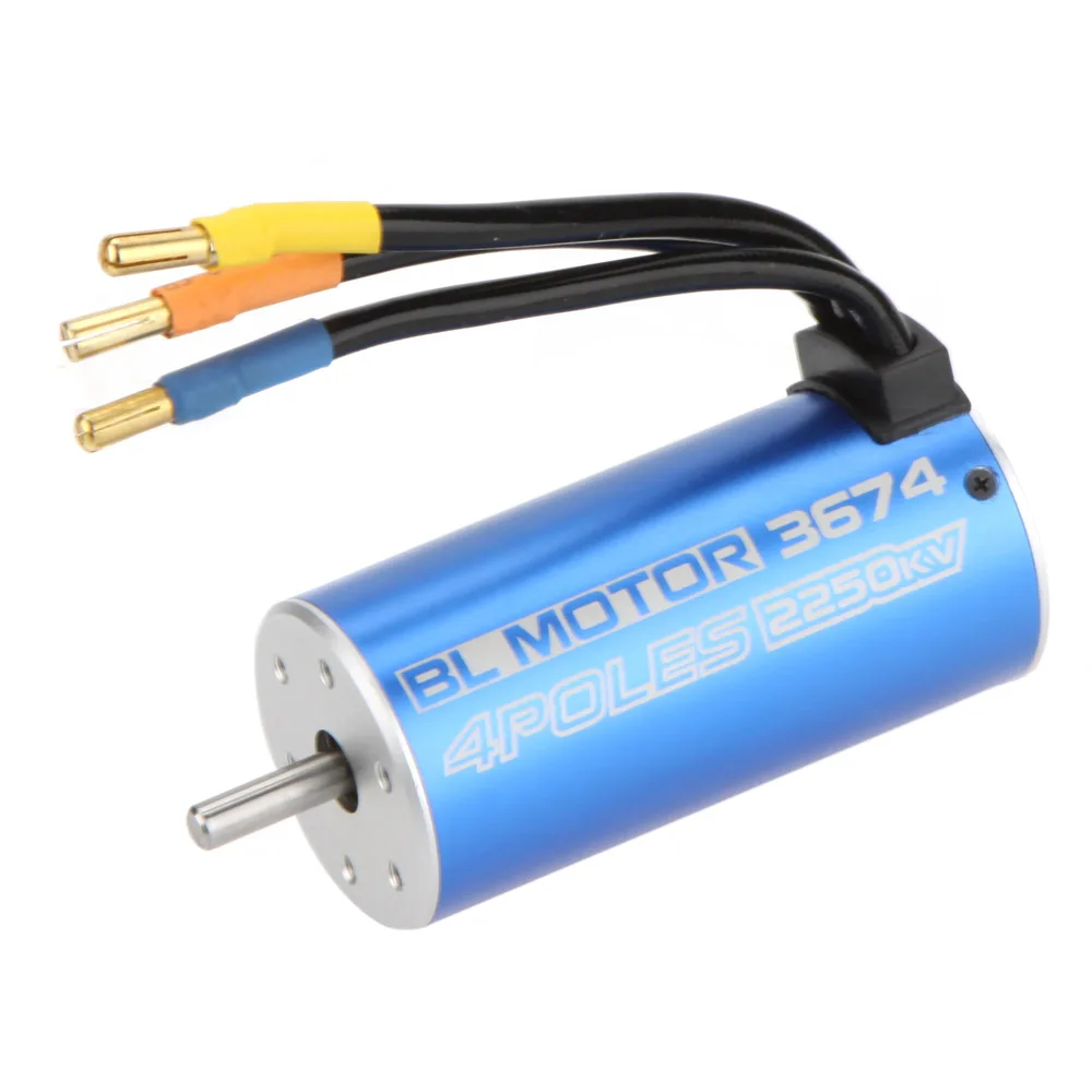 GoolRC 3674 4 полюса 2250KV бесщеточный двигатель для RC 1:8 грузовик автомобиль лодка