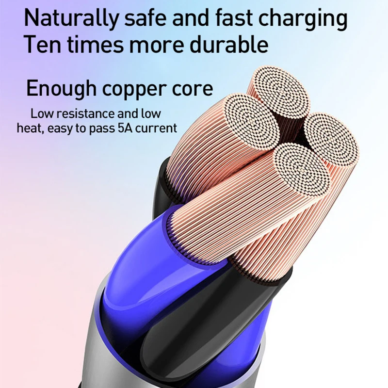 5А 40 Вт USB Type C кабель LED Быстрая зарядка для Huawei Mate Pro Xiaomi S9 зарядное устройство шнур