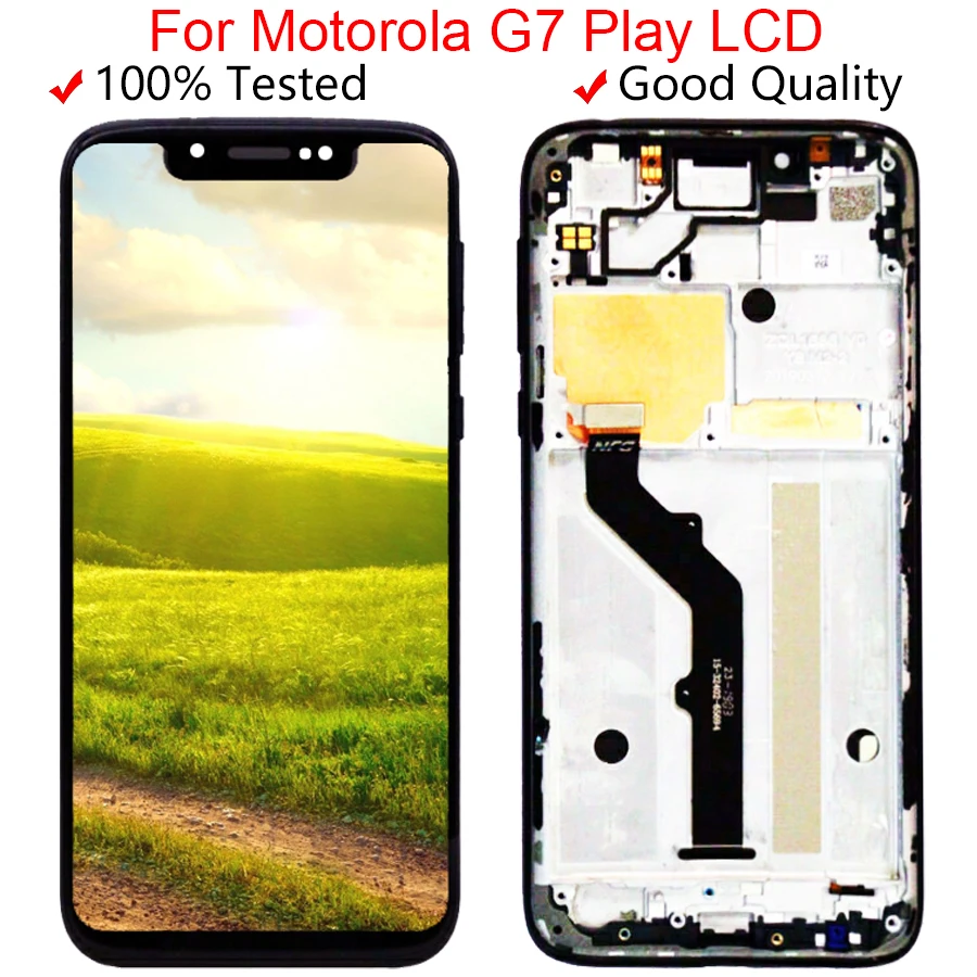 

Оригинальный ЖК-дисплей 5,7 ''для Motorola Moto G7 Play xtсвязь, сенсорный экран, дигитайзер в сборе G7 Play с рамкой, запасные части