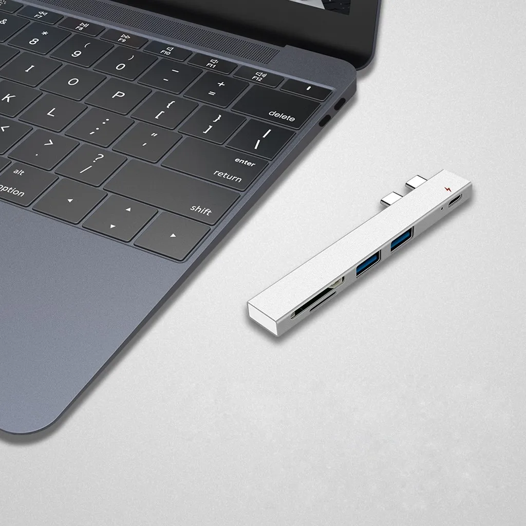 

Pd Charger Usb C Hub For Macbook Pro Air Micro Sd Sd/tf Slot Card Dual Type C Adapter Readers Usb C Hub Dock Multi Port Usb