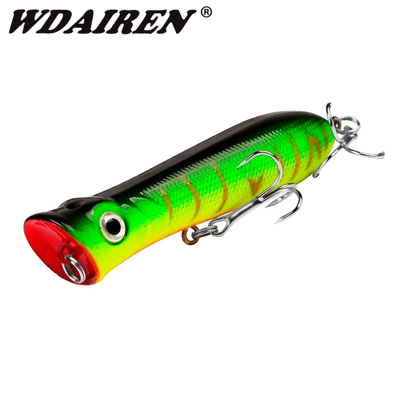 

1 шт. верхняя вода поппер рыболовные приманки 6,5 см 12 г пластиковые воблеры Swimbait искусственная жесткая приманка с 6 # тройной крючок рыболовны...