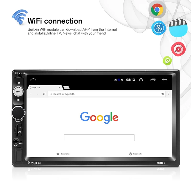 Автомагнитола 2 Din на Android мультимедийный плеер с сенсорным экраном 7 дюймов MP5