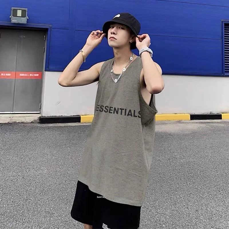 

Gym Tank Top Fog Men cotton oversized Fit High Quality Fitness Tank Top Bodybuilding Sporting Mens Vests