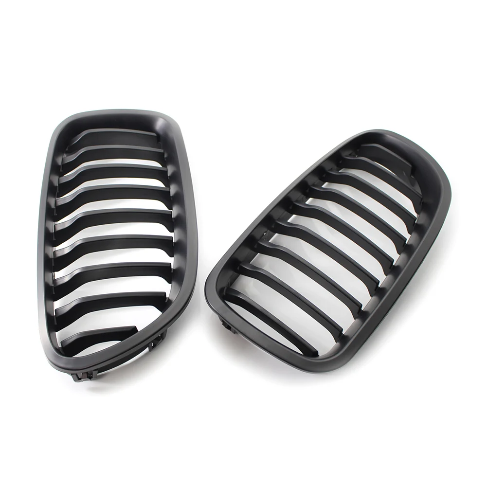 1 пара передних гоночных решеток автомобиля решетка для почек матовый черный ABS BMW