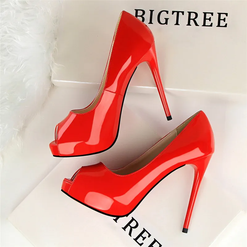Новые Модные Простые водонепроницаемые туфли на очень высоком каблуке из