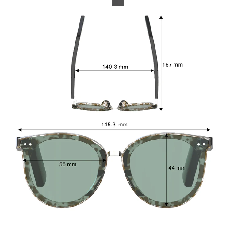 저렴한 사용자 정의 안티 Uv 편광 무선 헤드셋 태양 안경 헤드폰 블루투스 이어폰 선글라스