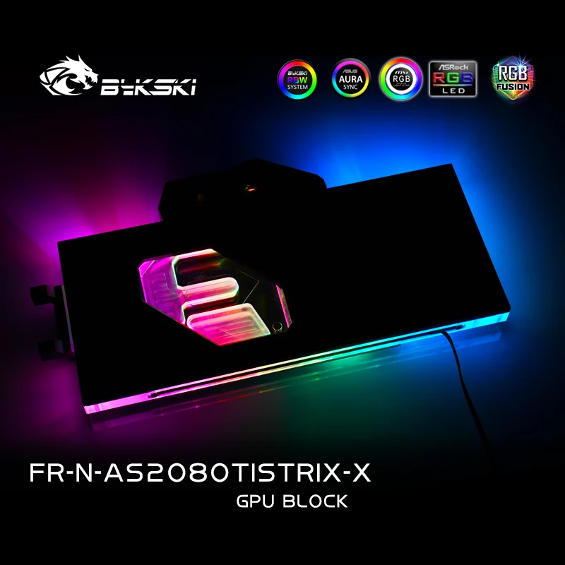 Водный блок Bykski для ASUS ROG STRIX RTX2080TI графическая карта VGA охладитель жидкости