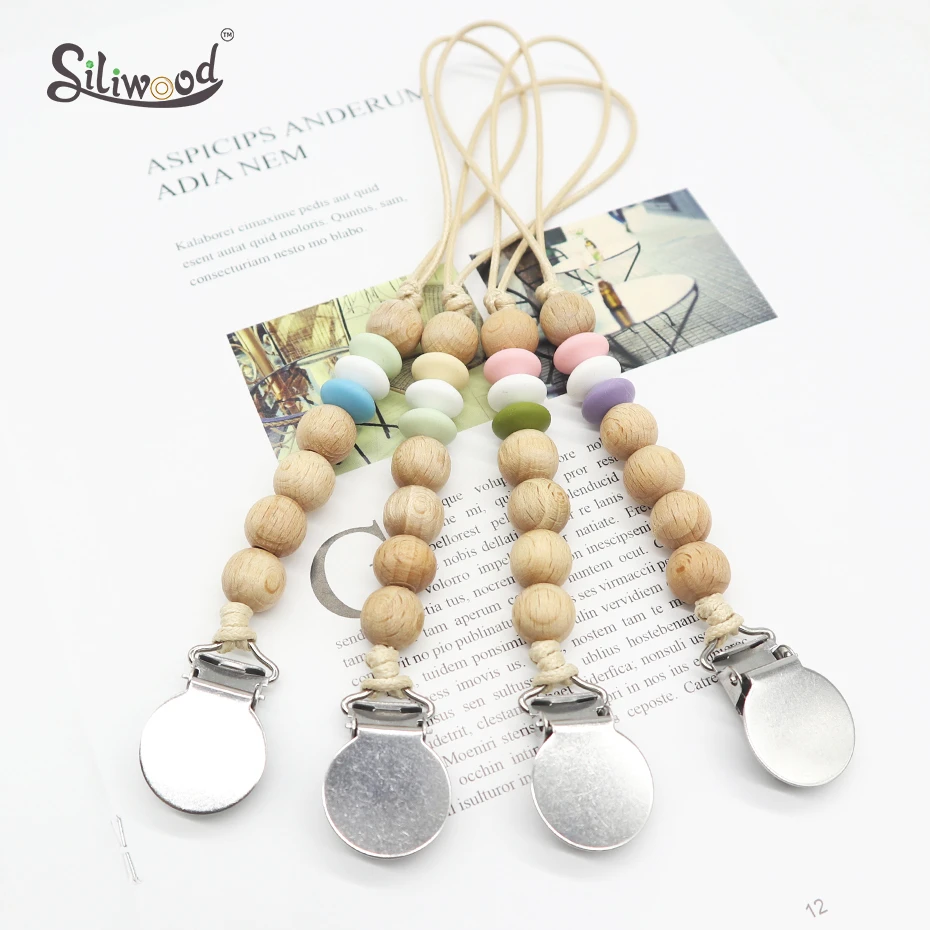 

10 шт., деревянные зажимы для соски-пустышки