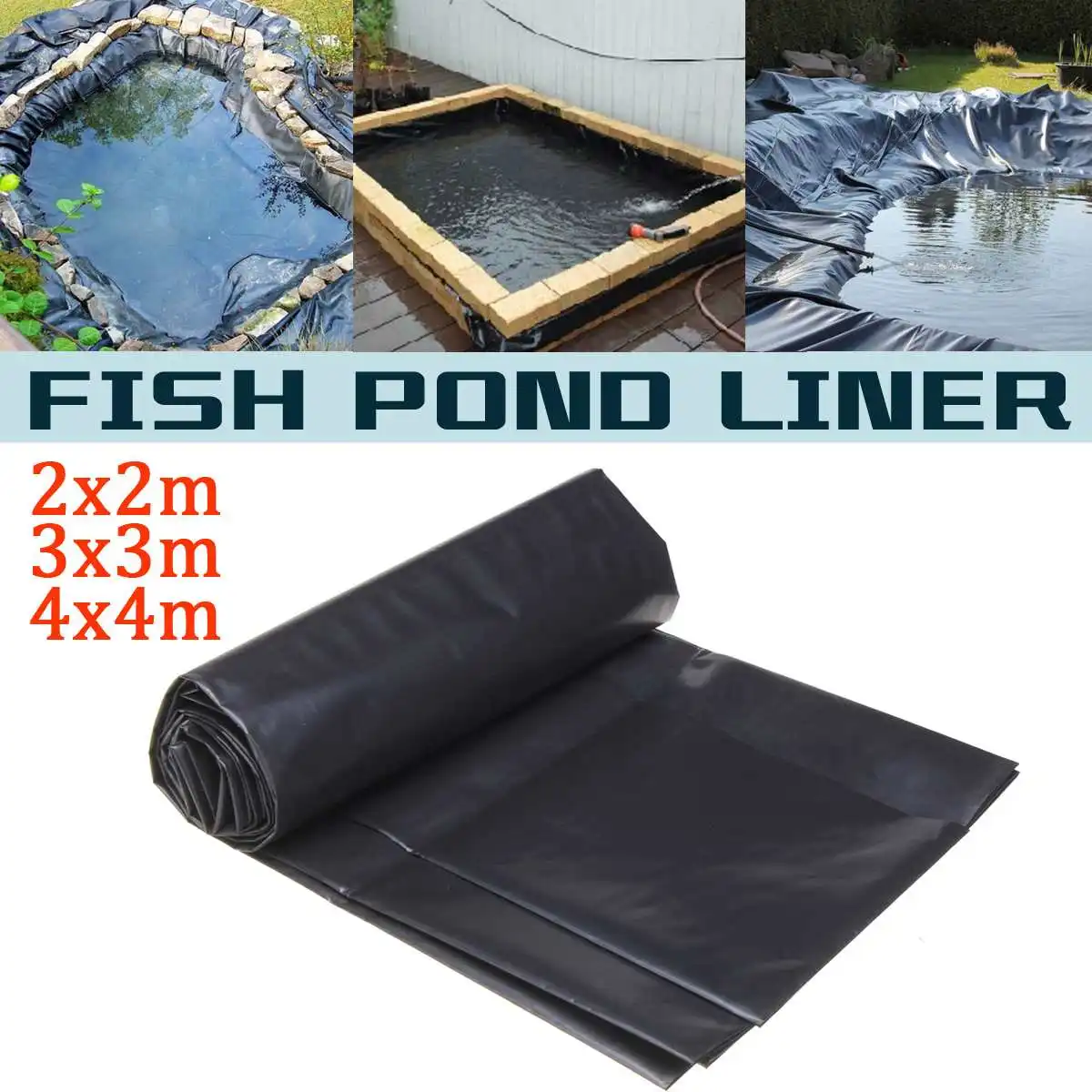 2x 2 м/3x 3 м/4x4 м HDPE подводка для пруда сада озеленение бассейн усиленная Толстая