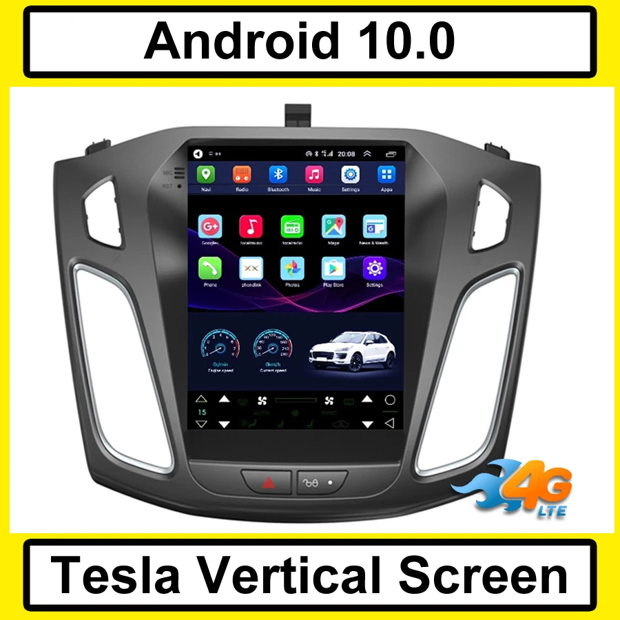 Tesla вертикальный экран android 10 0 Автомобильный gps мультимедийный радиоплеер в