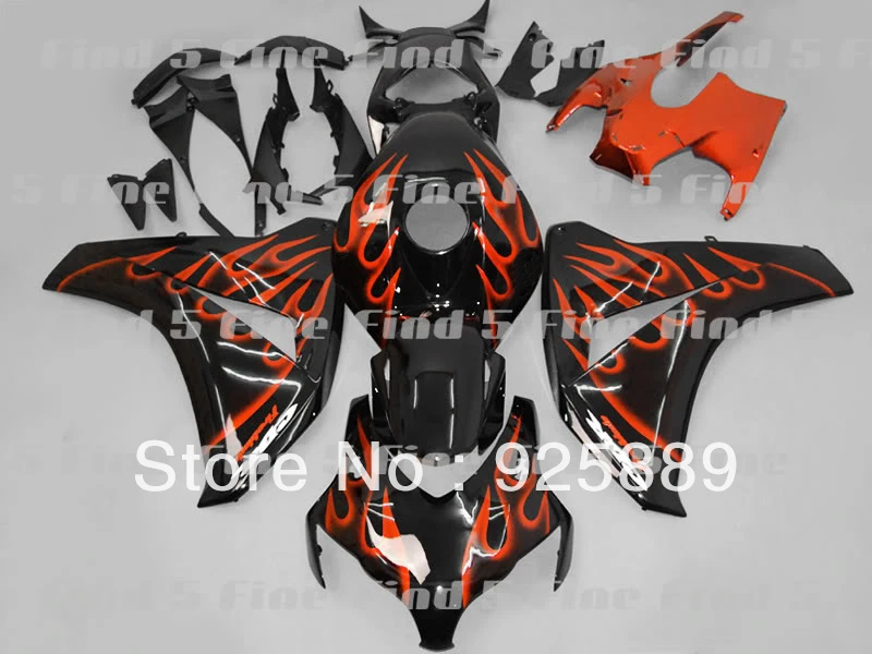 

Injection orange flame black for CBR1000RR 08 09 10 11 CBR1000 08-11 CBR 1000RR 2008-2011 1000 RR 2008 2009 2011 fairing kit