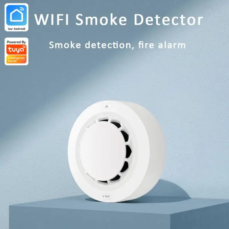 

1 Pc Tuya Smart Wifi Smoke Sensor Tuya Smart Smoke Alarm Sensor Mobile Phone App Control For Home Security Smart Home