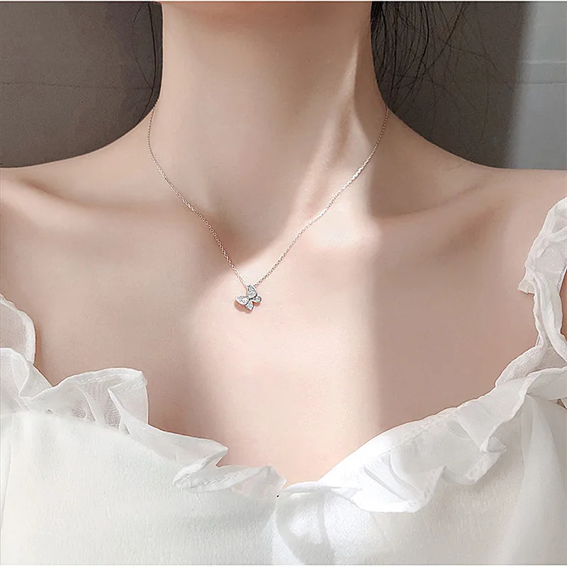 

Summer Simple Butterfly With Diamonds Choker Necklace For Women Fashion Jewellery Real Gold Plating Color Party Birthday Present