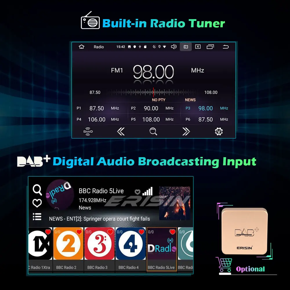 Erisin DAB + Android 10 0 автомобильный Стерео Авторадио DVD GPS Wifi OBD DTV для Ford C/S Max Galaxy Kuga Focus