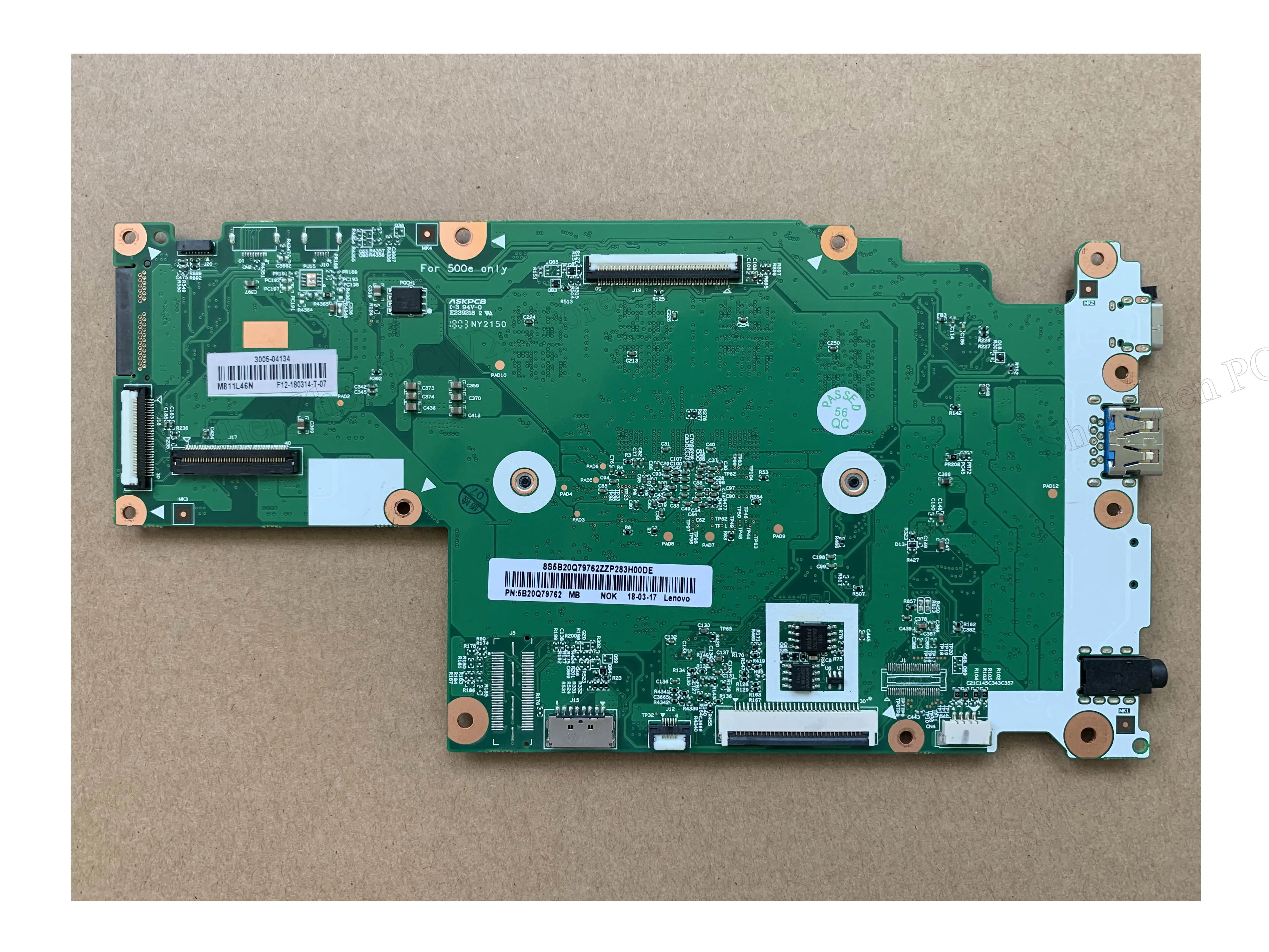 Процессор N3450 ОЗУ 4 Гб ПЗУ 32 EMMC UMA NOK для 500e Chromebook Lenovo 81ES Встроенная Материнская