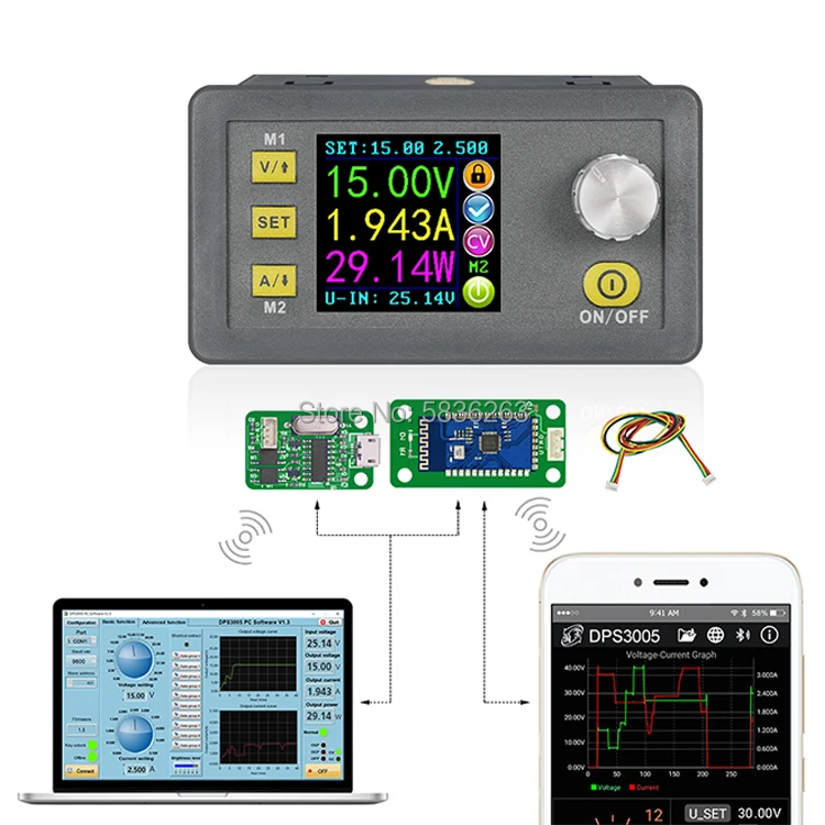 Модуль понижающего напряжения DPS3005 преобразователь передачи данных функция ЖК