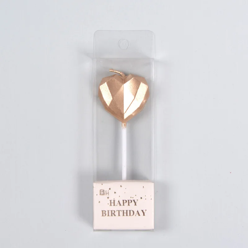 

Golden Love Candle Birthday Cake Candle Valentine's Day Wedding Romantic Decoration Family Day Party Daily Necessities