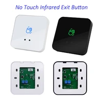 time delay thin infrared no touch exit push button release switch opener no com nc led light for door access control system