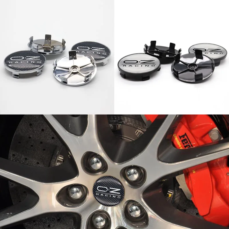 

Car wheel cover, wheel center cover, 4pcs 60mm, used for OZ-customized car modification parts, exquisite modification
