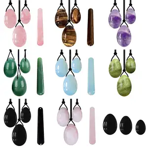 Натуральные яичные вагинальные шарики из нефрита, йони-палочка, вагинальный подтягивающий Массажный мяч, шарики Кегеля, тренажер кегеля для мышц влагалища