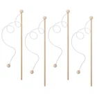 Деревянная рыболовная игрушка, магнитная удочка, Детская рыболовная удочка со встроенным магнетизмом, для ловли рыбы в воде, удочка, 4 шт.