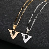 1 english letter v fashion lucky monogram necklace 26 alphabet initial sign mother friend family name gift necklace jewelry