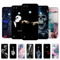 For Realme C21Y C25Y Case 6 5 inch Back Phone Cover For OPPO Realme C21Y C25Y RMX3261 Silicon Soft Bag Bumper black tpu case